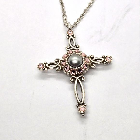 BRIGHTON MOON STRUCK CROSS REVERISIBLE  NECKLACE - Picture 5 of 6